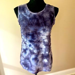 Ruched tie dye tank top
